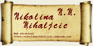 Nikolina Mihaljčić vizit kartica